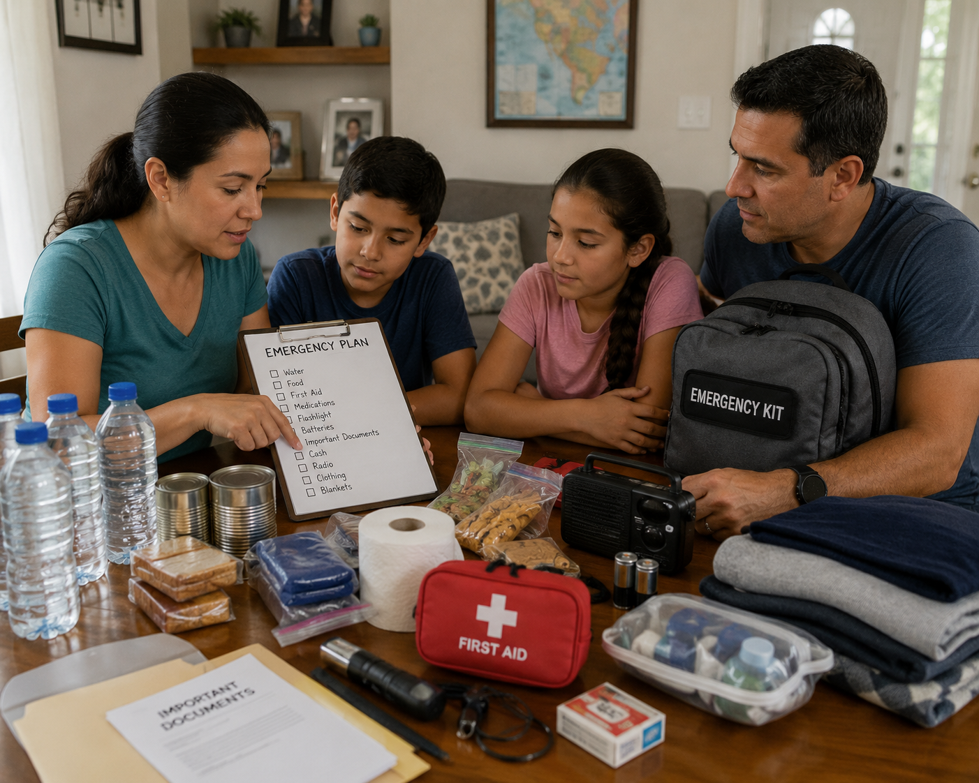 Family of 4 Emergency Kit Complete Preparedness Guide - SurvivalStockUp Emergency Kit for Family of 4 - SurvivalStockUp