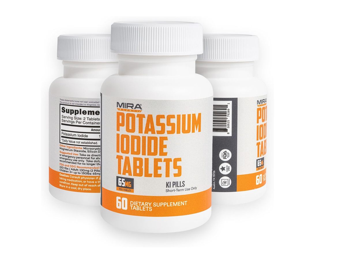 Potassium iodide KI tablets for nuclear emergency thyroid protection