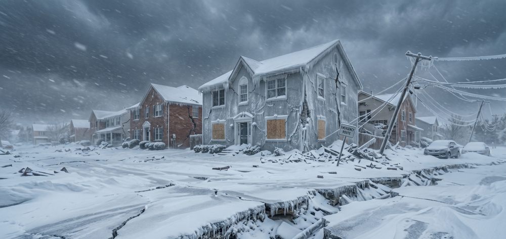 Heavy snowstorm blizzard conditions requiring emergency preparedness