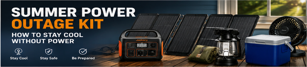 Summer Power Outage Kit 2026 - SurvivalStockUp summer power outage kit cooling supplies and battery fans - SurvivalStockUp